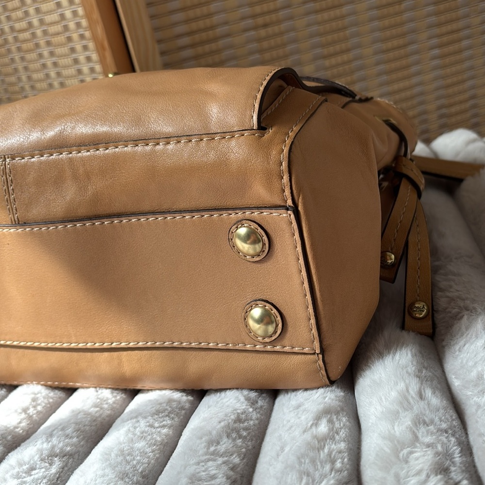 Coach Tan Leather Satchel 14522 - Picture 11 of 15